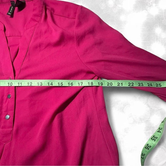 Barbiecore Hot Pink Y2K Style Long Sleeve Blouse - Picture 4 of 7